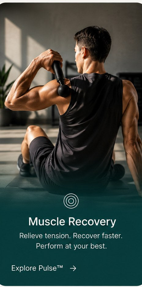 RecoverWell Pulse — muscle recovery, massage & percussion